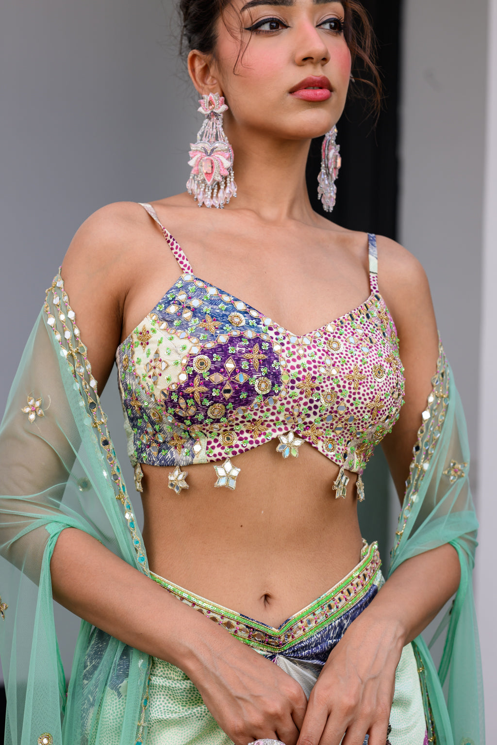 Eden Highlight Bralette With Mirror Work