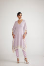 Powder Lilac Chandelier Pearl Drop Kaftan Set