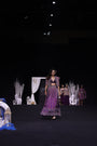 Dark purple Fully embellished Ajrakh lehenga and jacket with bralette
