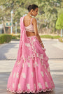 Pink Flower Lehenga Set