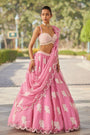 Pink Flower Lehenga Set