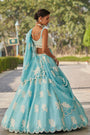 Blue Flower Lehenga Set