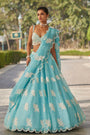 Blue Flower Lehenga Set