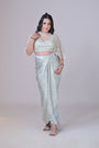 Busier Blouse and Skirt set with Short Cape