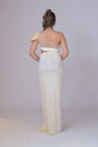 Ivory off Shoulder Crop Top with Emblished Pants