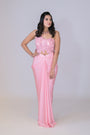 Organza Bustier and Drape Skirt Set