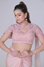 Lycra Drape Saree Set