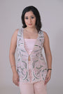 Multi colored Cut Sleeve Jacket with Gharara and Organza Frill Dupatta