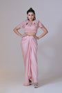 Organza Bustier and Drape Skirt Set