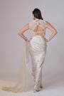 A Georgette Shimmer  Pre Stitched Drape saree