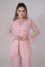 Light pink jacket with crystal bead