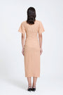 Linen Ruched Drape Dress