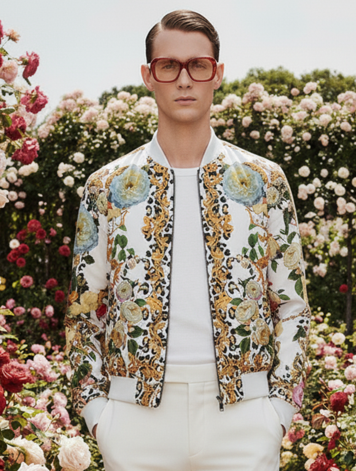 Jeffery Engineered Printed Bomber Jacket