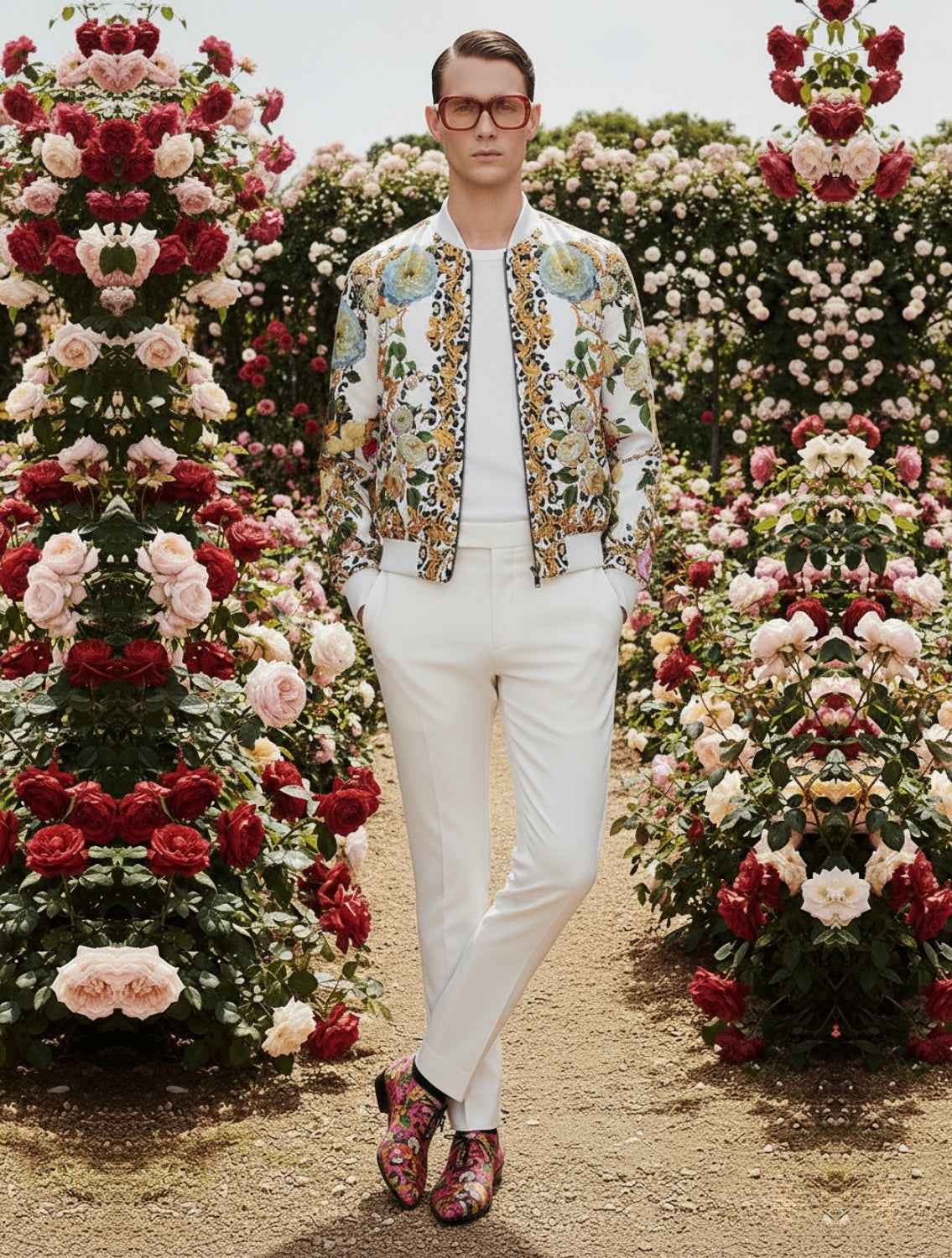 Jeffery Engineered Printed Bomber Jacket