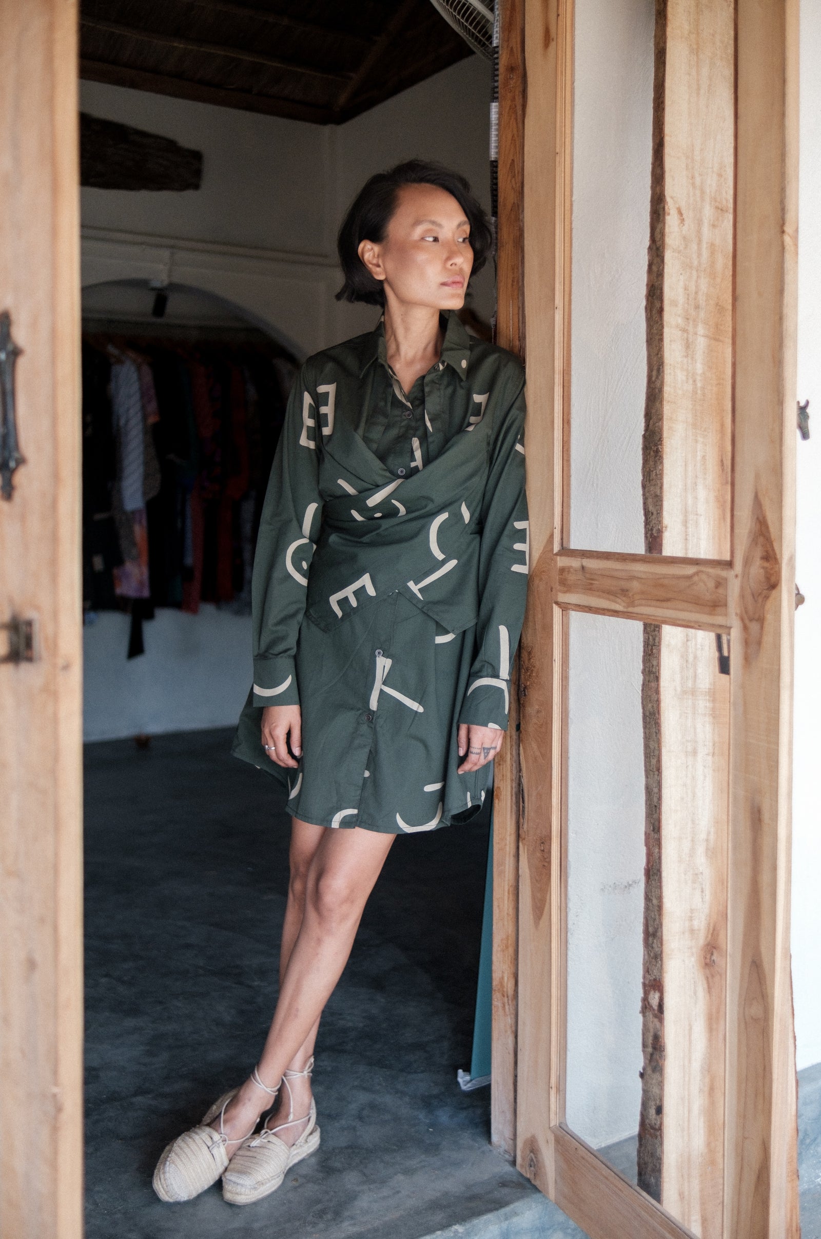 Seattle Wrap Shirt Dress