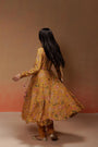 Mango Printed Anarkali Set with Pink Dupatta