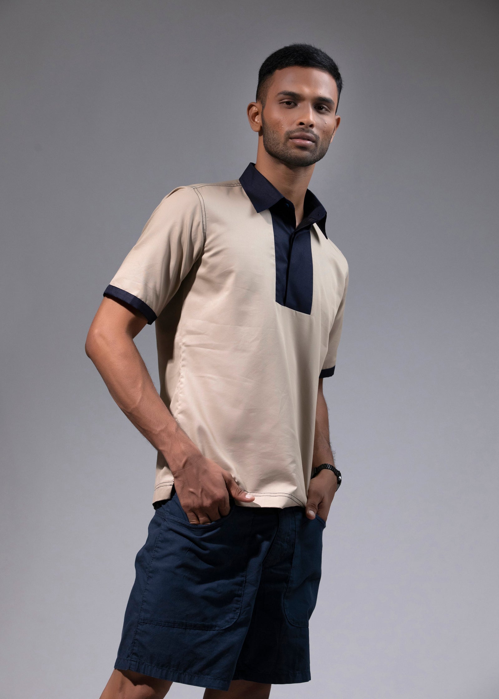 Neutral Drift Polo Shirt