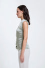 Off Shoulder Draped Pleated Top