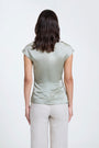 Off Shoulder Draped Pleated Top