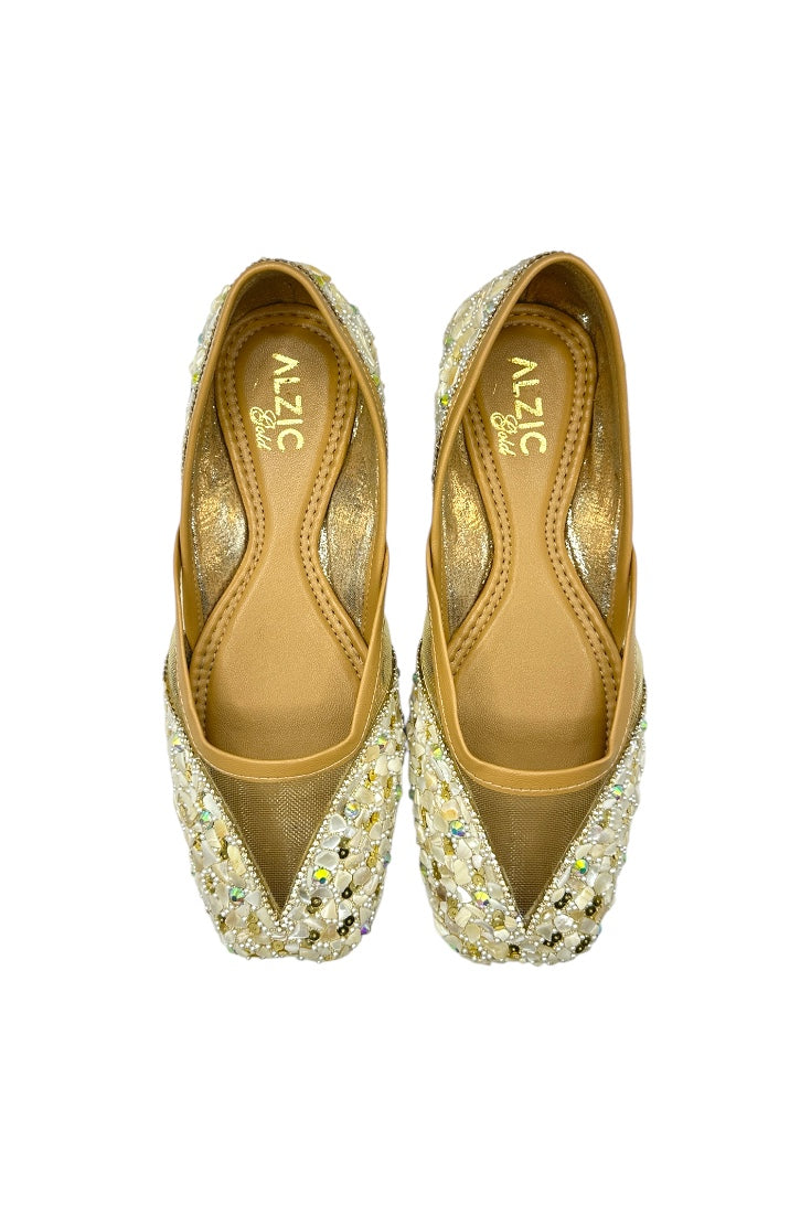 MOJDIPearl Elegance Embellished Juttis