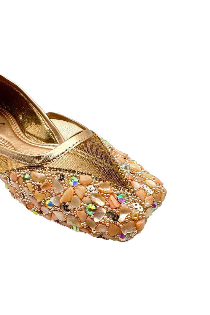 MOJDIPearl Elegance Embellished Juttis