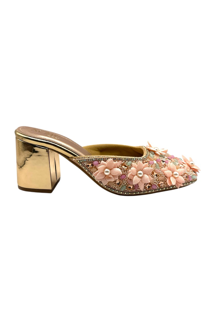 Pearl Bloom Crystal Heels