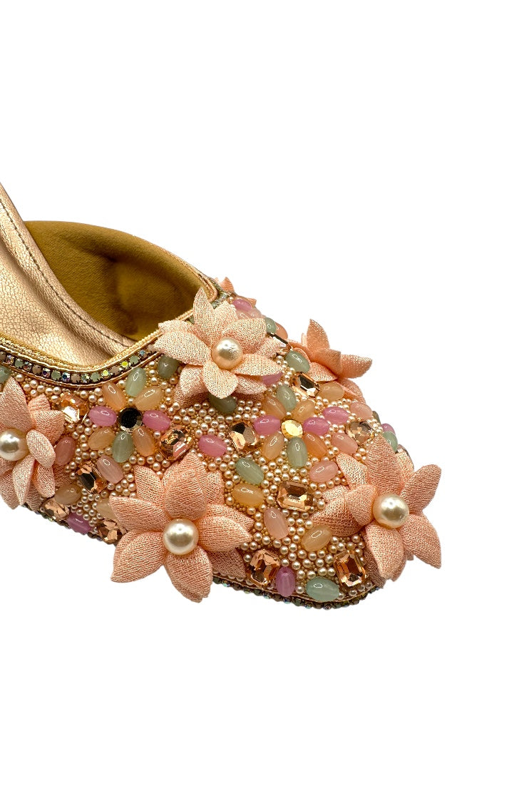 Pearl Bloom Crystal Heels