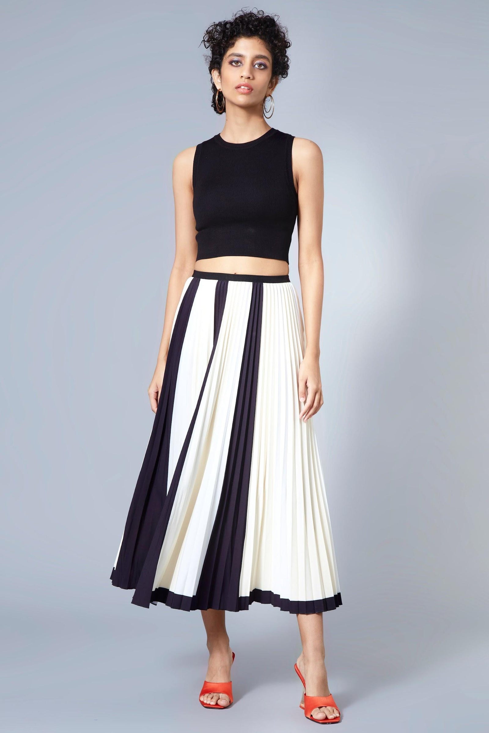 Avalon Skirt - Black,White & Cream