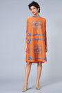 Nora Print Dress - Orange