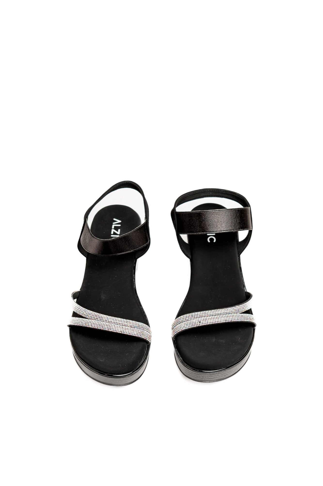 Women Slingback Sandals with Rhinestone Embellished Straps