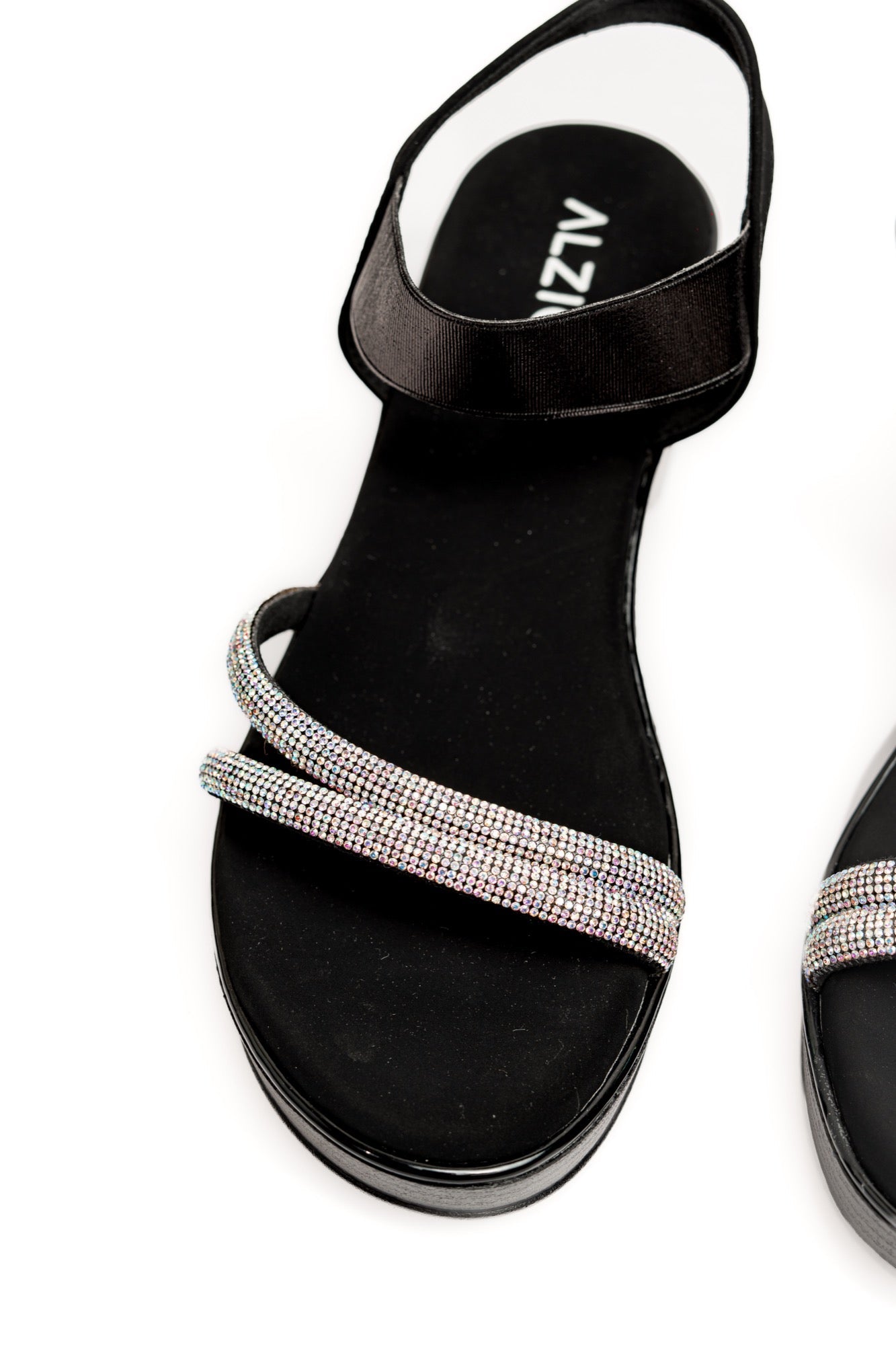 Women Slingback Sandals with Rhinestone Embellished Straps