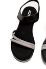 Women Slingback Sandals with Rhinestone Embellished Straps