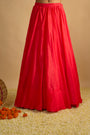 Crimson Blush Silk Chiffon Hand Embroidered Corset