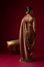 Mocha Tissue Saree Set
