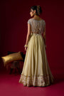 Gold Silk Tissue Lehenga Set