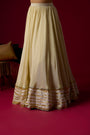 Gold Silk Tissue Lehenga Set