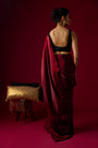 Burgundy Tissue Saree Set