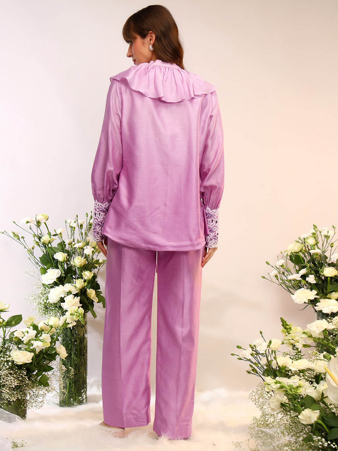 Frill Tie Up Coord Set
