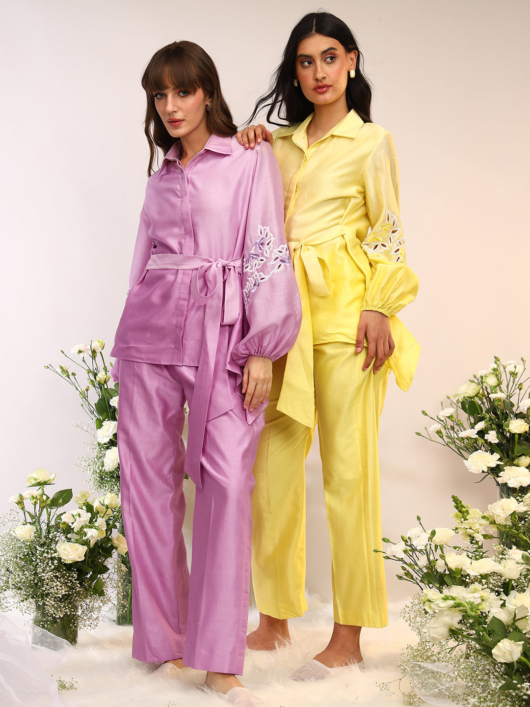 Frill Tie Up Coord Set