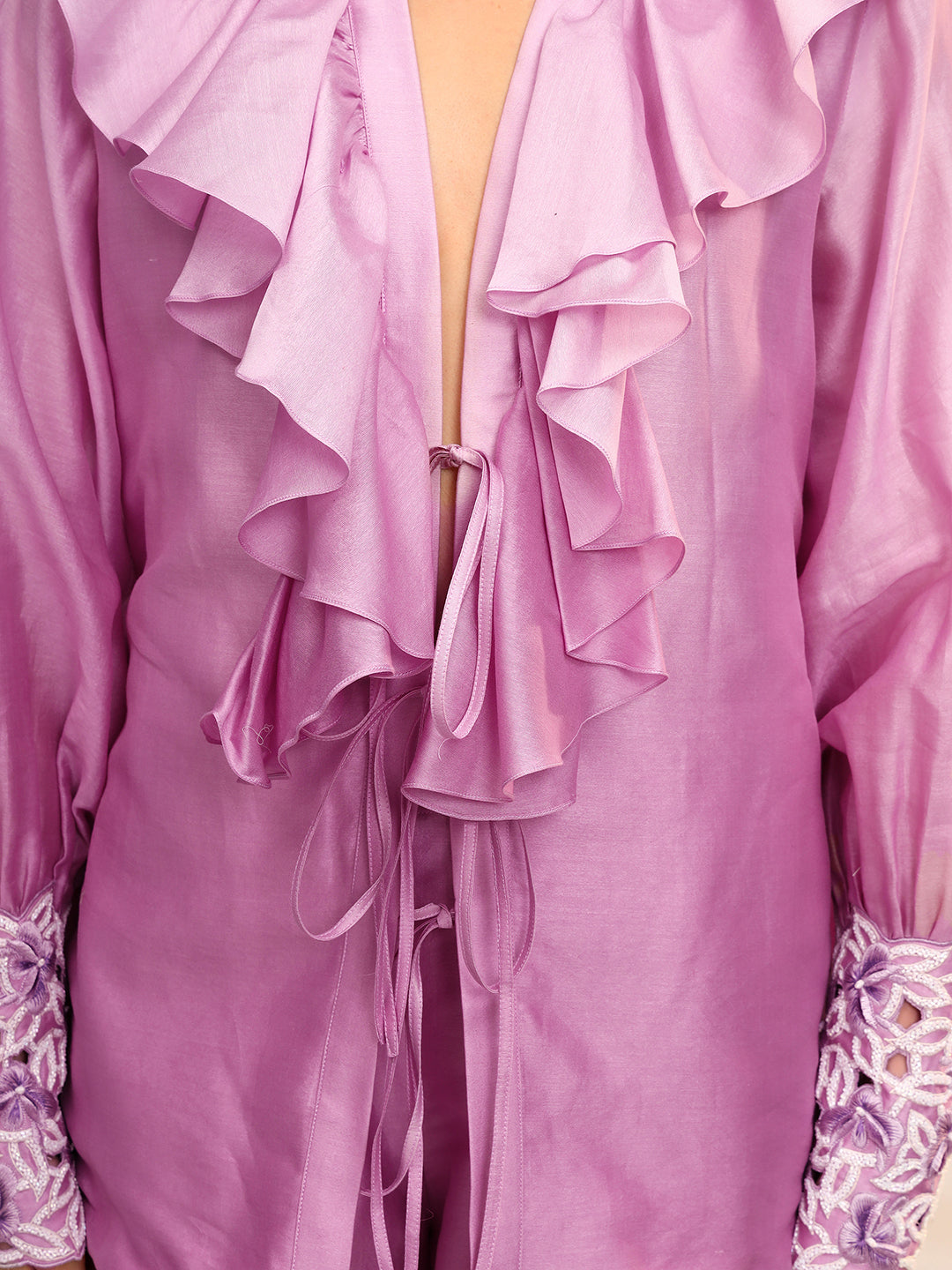 Frill Tie Up Coord Set