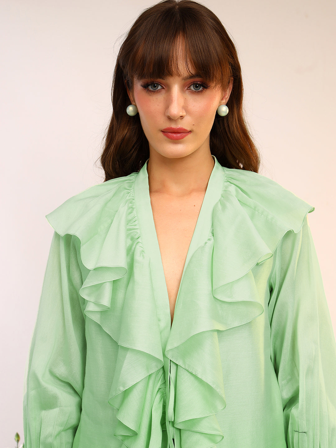 Frill Tie Up Coord Set