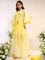 Organza Tie Up Shirt & Tule Skirt