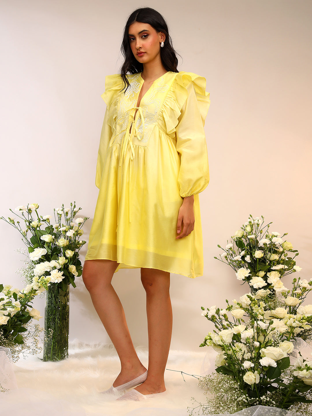 Floral Tie Up Dress