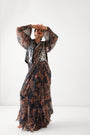 The prussian blue Sheesha Koti Saree
