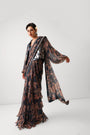 The prussian blue Sheesha Koti Saree