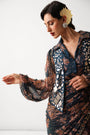 The prussian blue Sheesha Koti Saree