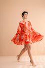 The Tangie Wave Lehar Print Mini Dress