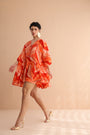 The Tangie Wave Lehar Print Mini Dress