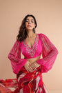 The  cosmo politian saree with bohemium blouse.