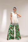 The beverly hills crème tunic with bell-bottoms set